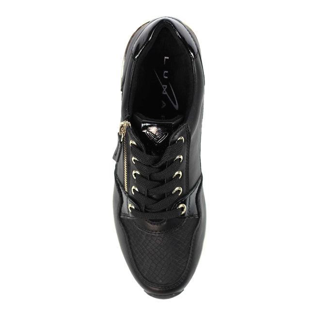 Black - Lifestyle - Lunar Womens-Ladies Juno Wedge Trainers