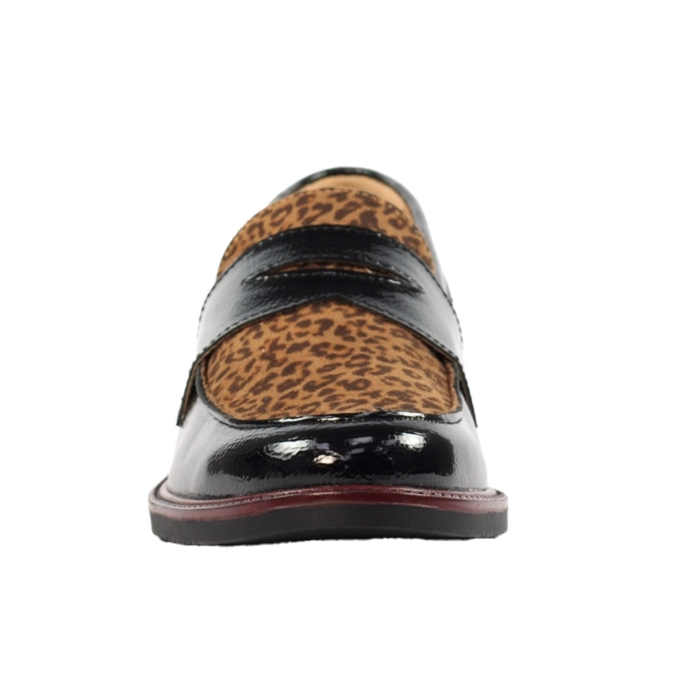 Black - Close up - Lunar Womens-Ladies Titan Patent Shoes