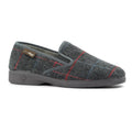 Grey - Front - Lazy Dogz Mens Hughes Slippers