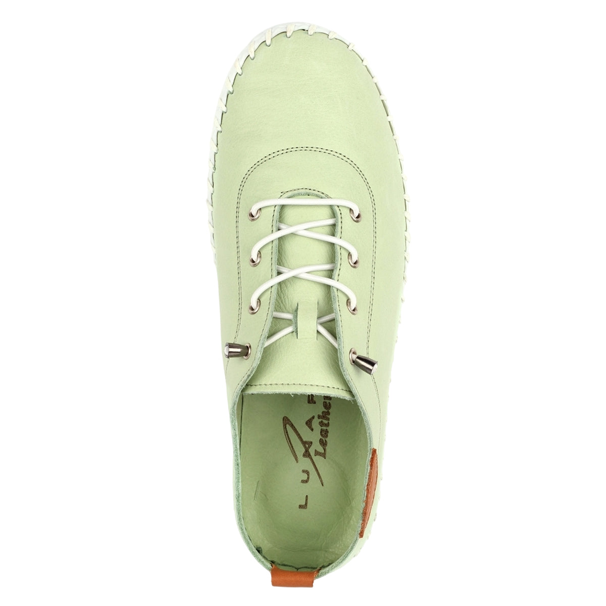 Sage - Pack Shot - Lunar Womens-Ladies St Ives Animal Print Leather Soft Plimsolls