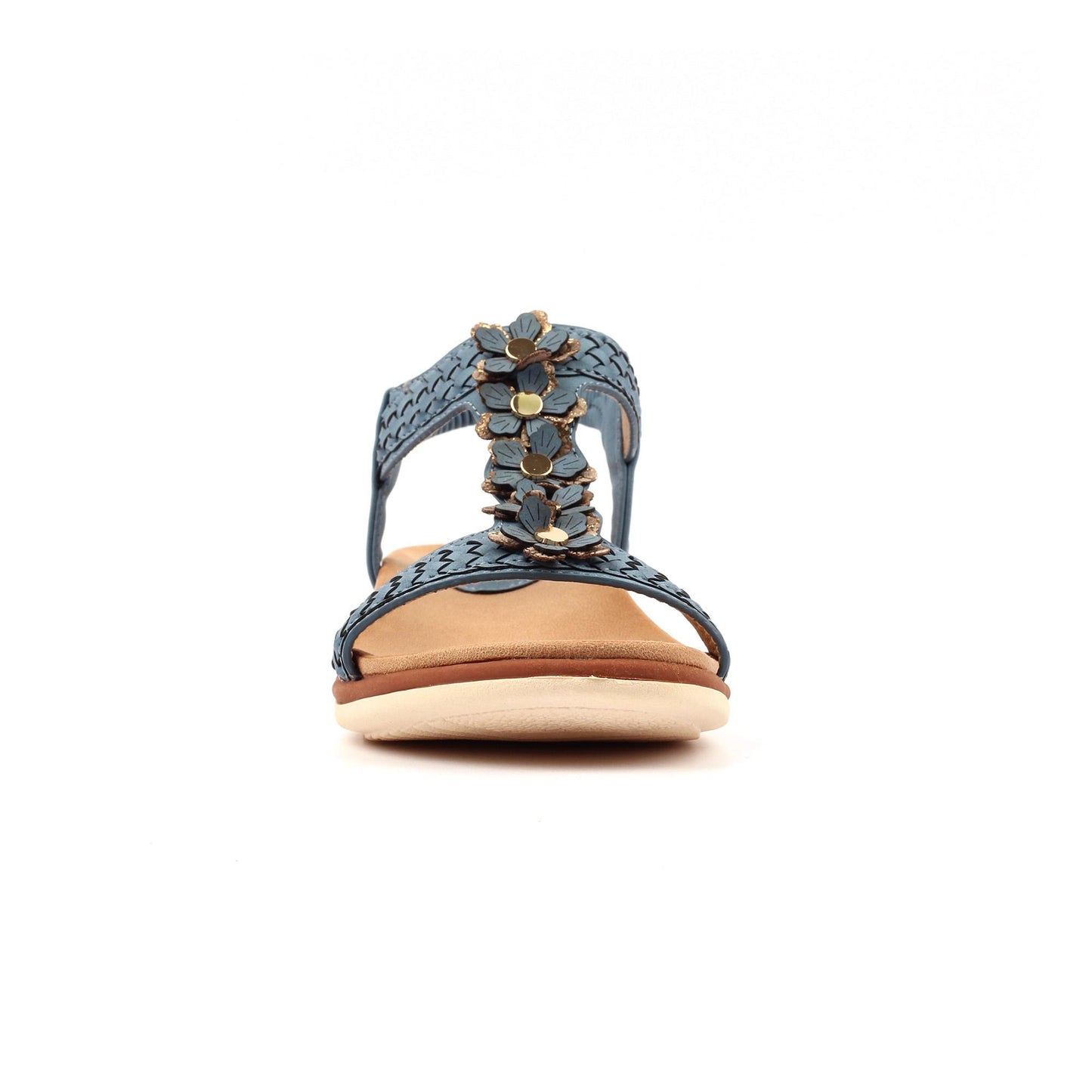 Blue - Side - Lunar Womens-Ladies Clementine Sandals