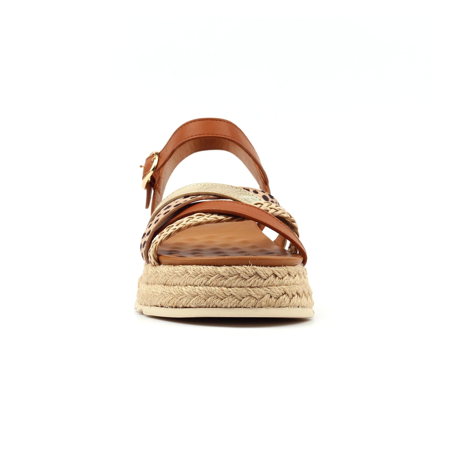 Tan - Side - Lunar Womens-Ladies Flick Sandals