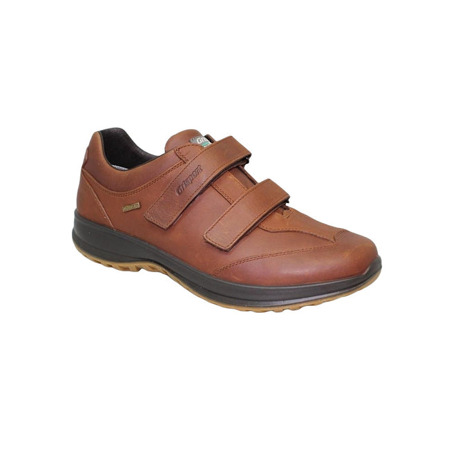 Brown - Front - Grisport Mens Lewis Leather Walking Shoes
