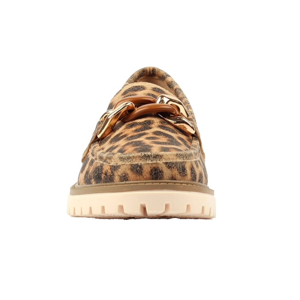 Ocelot - Pack Shot - Lunar Womens-Ladies Selma Leopard Print Loafers
