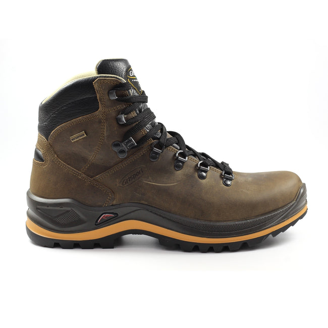 Tan - Back - Grisport Mens Aztec Waxy Leather Wide Walking Boots