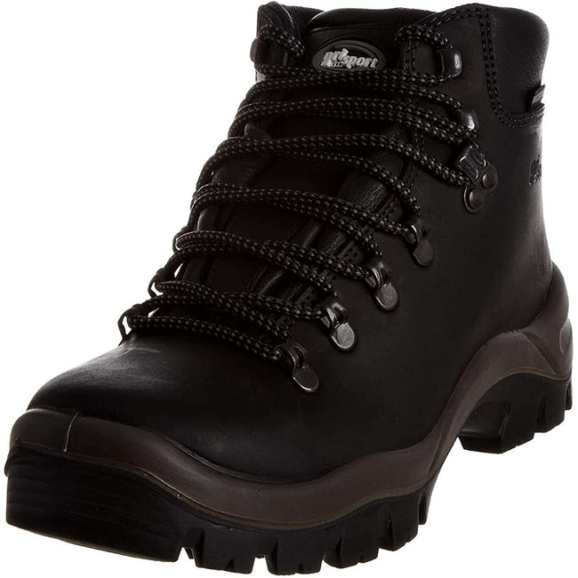 Black - Front - Grisport Unisex Adult Peaklander Waxy Leather Walking Boots