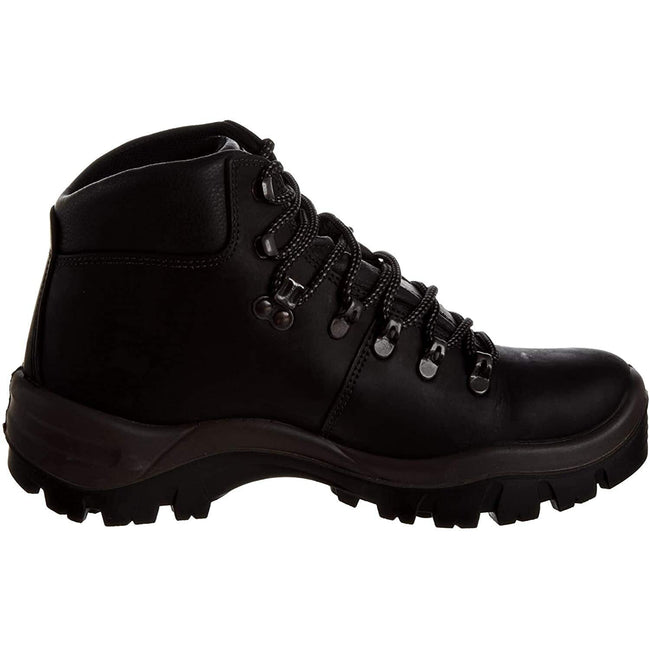 Black - Back - Grisport Unisex Adult Peaklander Waxy Leather Walking Boots