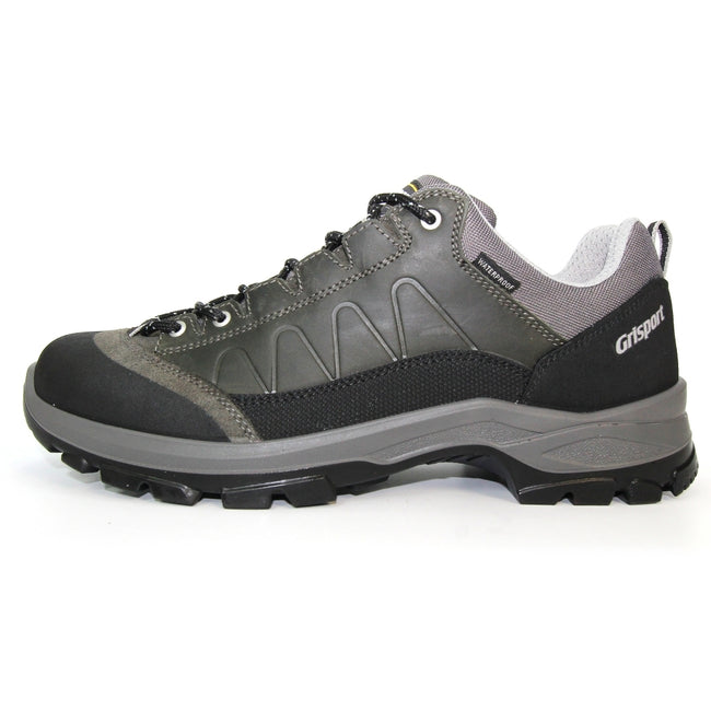 Green-Black - Side - Grisport Childrens-Kids Kratos-Lo Waxy Leather Walking Shoes