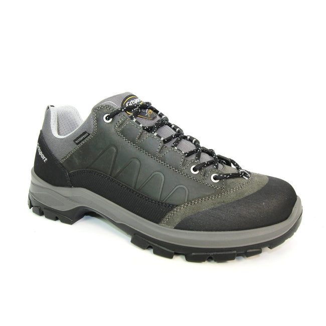 Green-Black - Front - Grisport Childrens-Kids Kratos-Lo Waxy Leather Walking Shoes