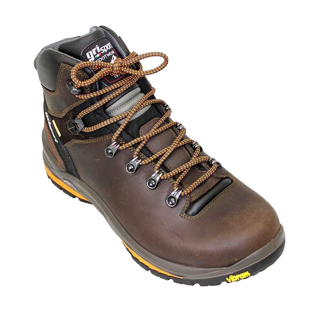 Brown-Black - Pack Shot - Grisport Mens Saracen Waxy Leather Walking Boots