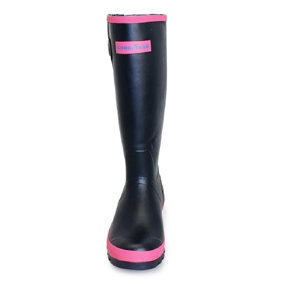 Blue - Close up - Goodyear Womens-Ladies Loch Wellington Boots