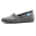 Grey - Side - Lunar Womens-Ladies Butterfly Slippers