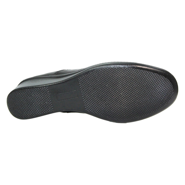 Black - Lifestyle - Lunar Womens-Ladies Deacon Leather Pumps