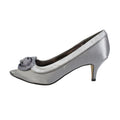 Grey - Lifestyle - Lunar Womens-Ladies Ripley Satin Court Shoes