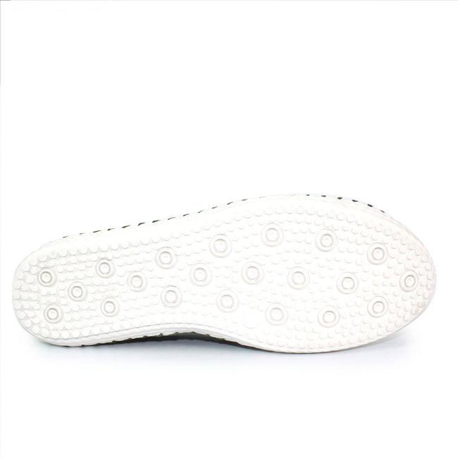 White - Pack Shot - Lunar Womens-Ladies St Ives Leather Plimsolls