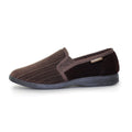Brown - Side - Goodyear Mens Calder Pinstripe Slippers