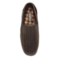 Brown - Pack Shot - Goodyear Mens Calder Pinstripe Slippers