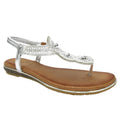 Silver - Front - Lunar Womens-Ladies Silvia Sandals