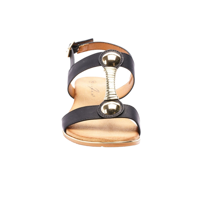 Black - Close up - Lunar Womens-Ladies Renoir Sandals