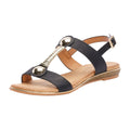 Black - Side - Lunar Womens-Ladies Renoir Sandals