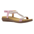 Lilac - Front - Lunar Womens-Ladies Tancy Pearl Sandals