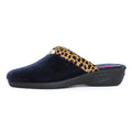 Navy - Side - Lunar Womens-Ladies Michelle Slippers