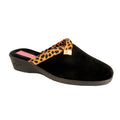 Black - Front - Lunar Womens-Ladies Michelle Slippers