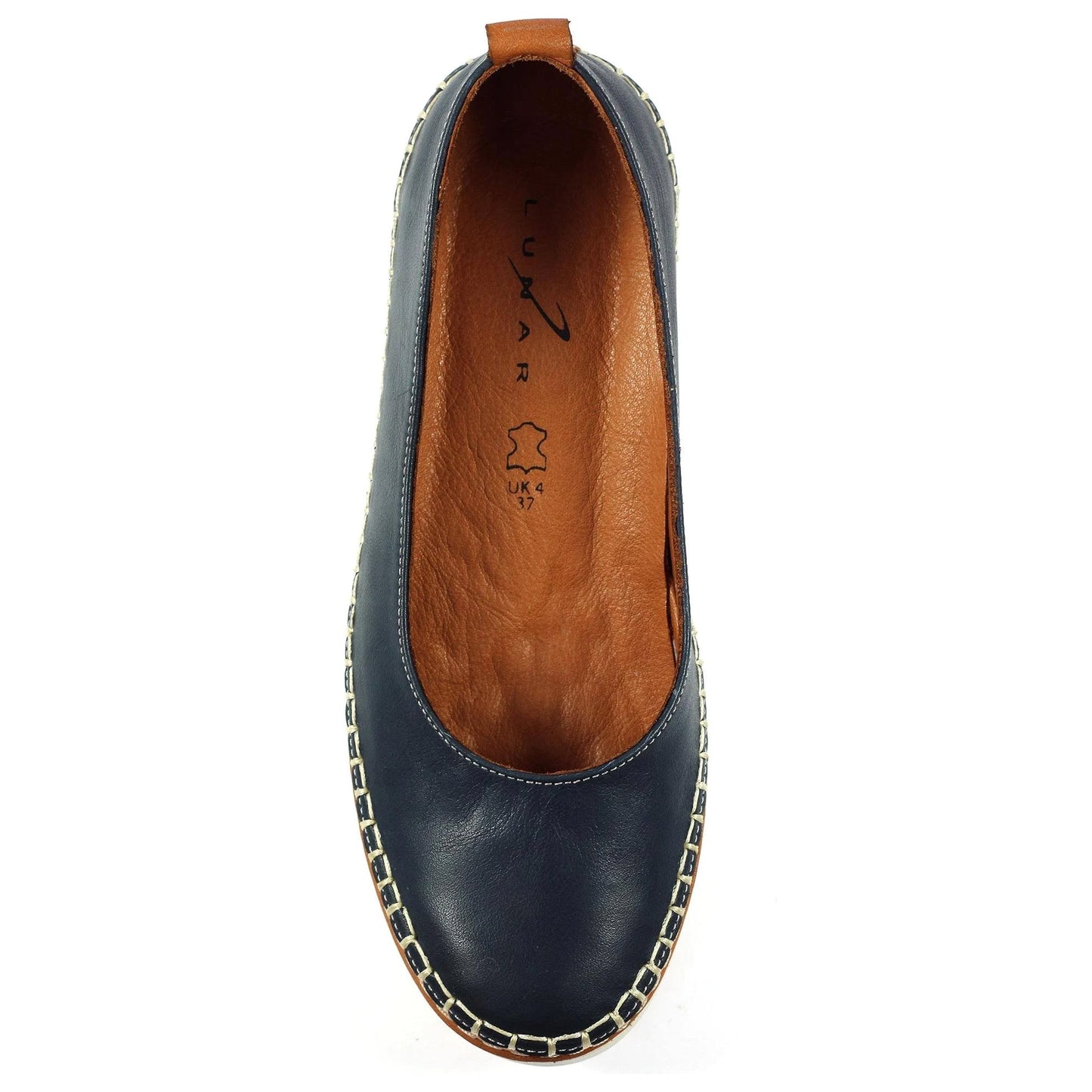 Blue - Pack Shot - Lunar Womens-Ladies Dove Leather Pumps