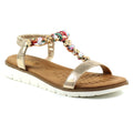 Gold - Front - Lunar Womens-Ladies Tempo Sandals