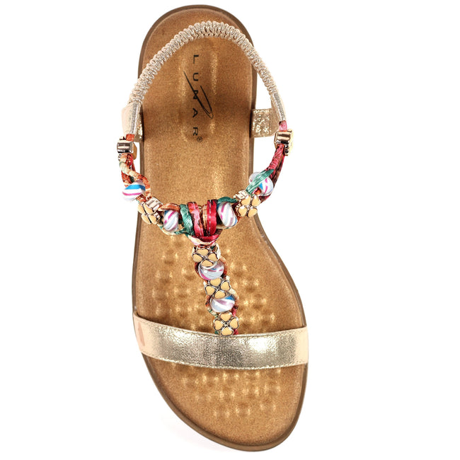 Gold - Lifestyle - Lunar Womens-Ladies Tempo Sandals