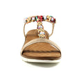 Gold - Close up - Lunar Womens-Ladies Tempo Sandals
