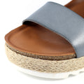 Grey - Close up - Lunar Womens-Ladies Deanna II Sling Back Sandals
