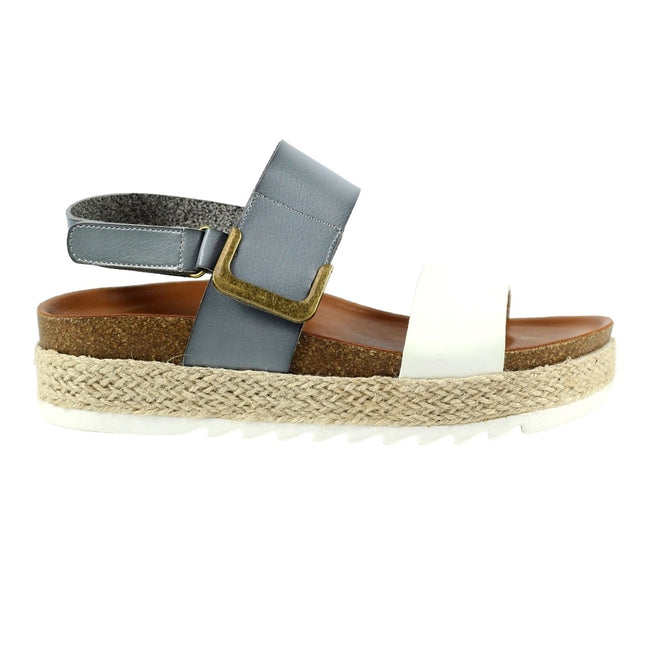 White - Back - Lunar Womens-Ladies Deanna II Sling Back Sandals