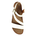 White - Side - Lunar Womens-Ladies Cluster Wedge Sandals