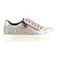 White - Back - Lunar Womens-Ladies Charm Leopard Print Trainers