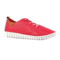 Raspberry - Back - Lunar Womens-Ladies Flamborough Leather Shoes