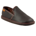 Brown - Front - Lazy Dogz Mens Duke Slippers