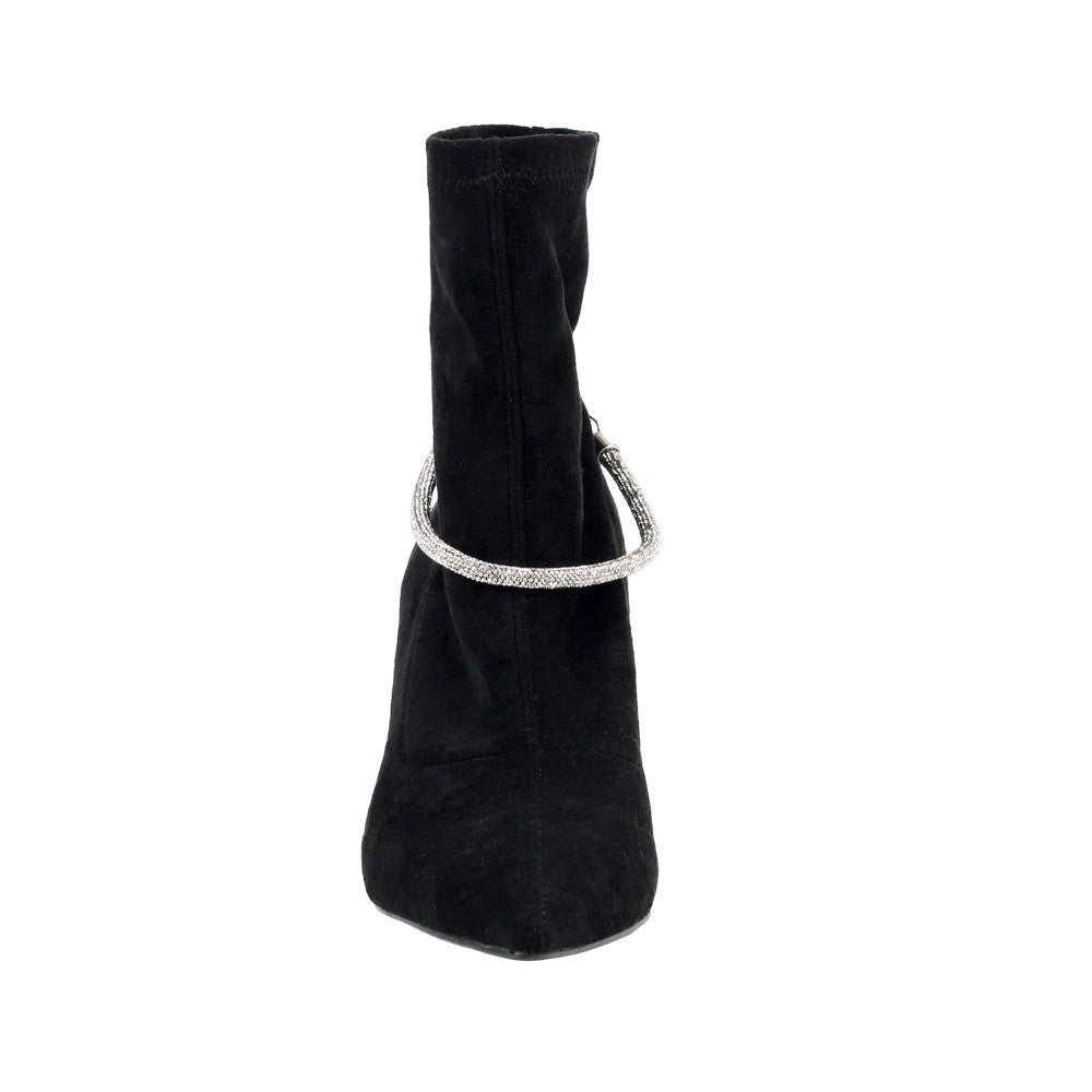 Black - Close up - Lunar Womens-Ladies Trenza Ankle Boots