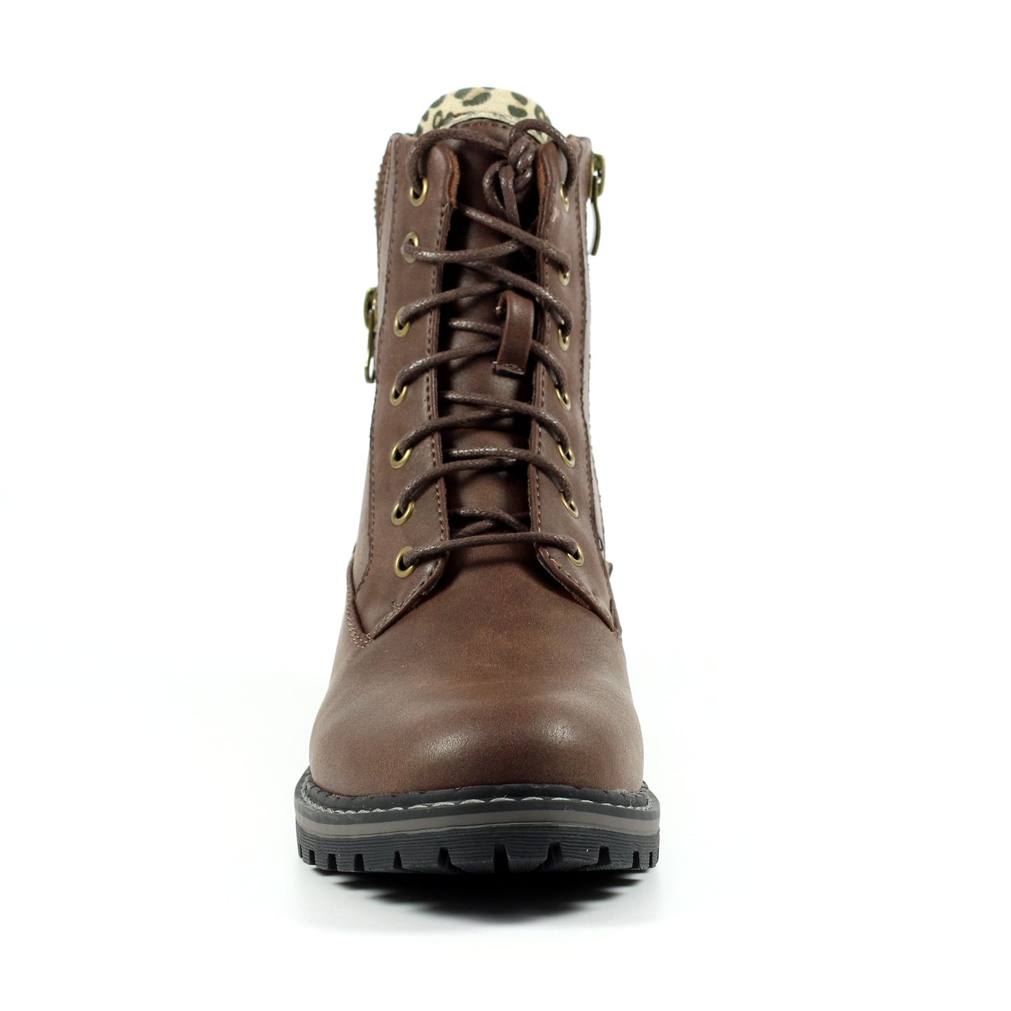 Brown - Close up - Lunar Womens-Ladies Nevada Ankle Boots