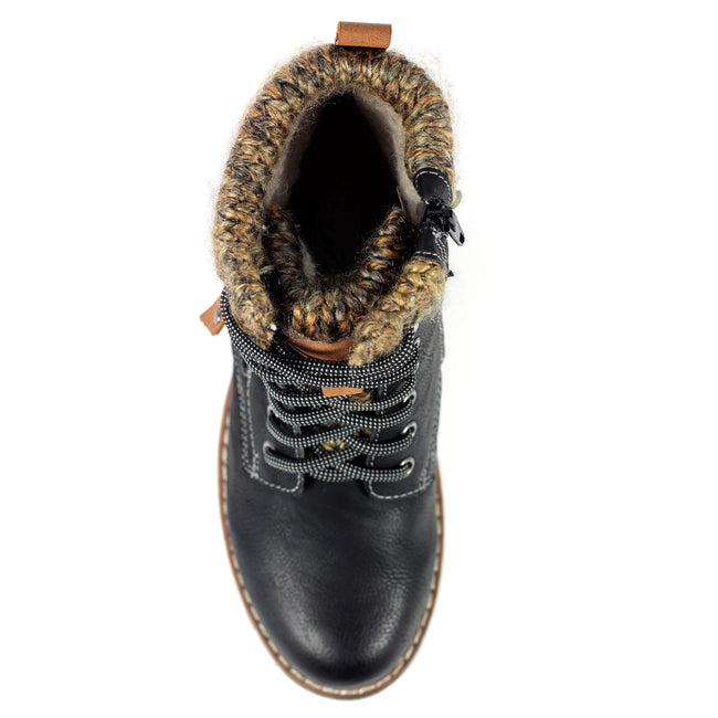 Black - Pack Shot - Lunar Womens-Ladies Millie Waterproof Ankle Boots