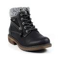 Black - Front - Lunar Womens-Ladies Benson III Waterproof Ankle Boots