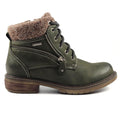 Olive - Side - Lunar Womens-Ladies Benson III Waterproof Ankle Boots