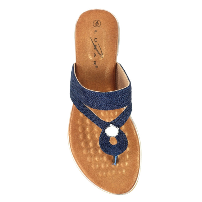 Navy - Lifestyle - Lunar Womens-Ladies Ezra Sandals