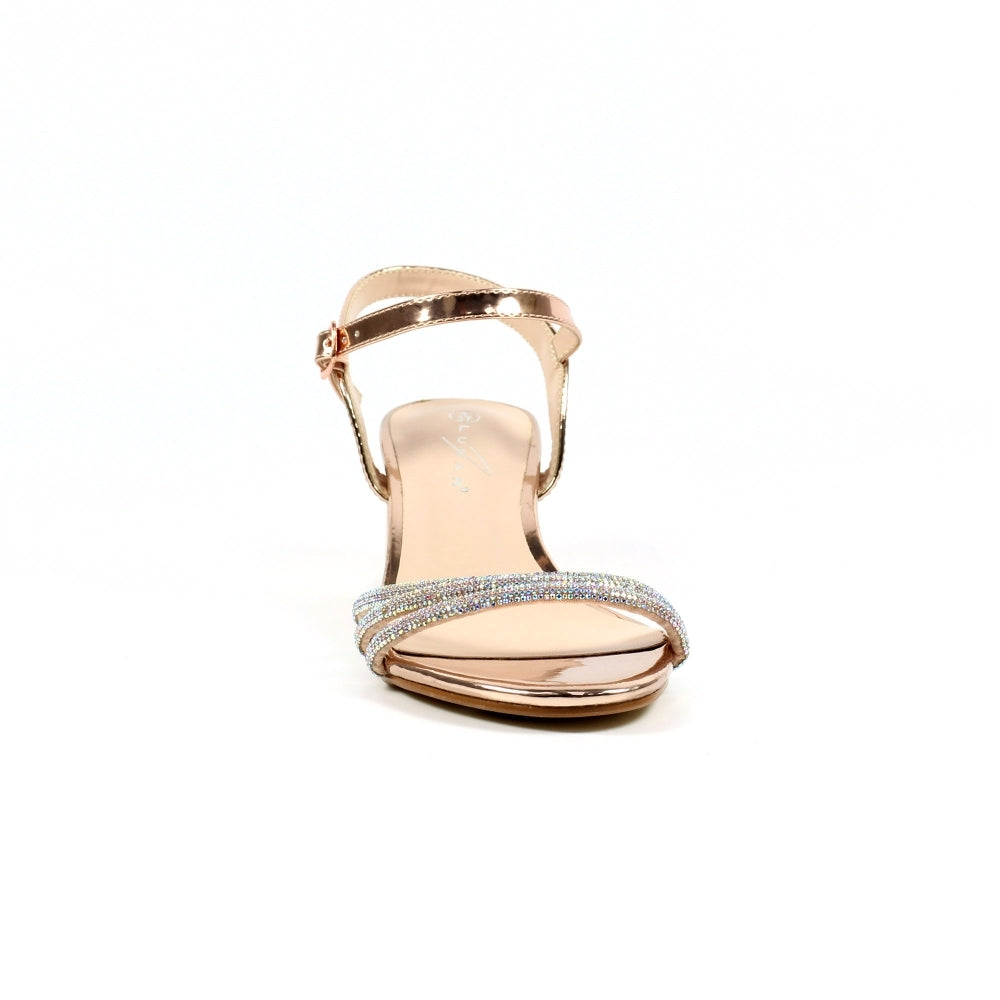 Rose Gold - Pack Shot - Lunar Womens-Ladies Amie Sandals