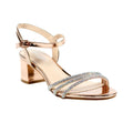 Rose Gold - Front - Lunar Womens-Ladies Amie Sandals