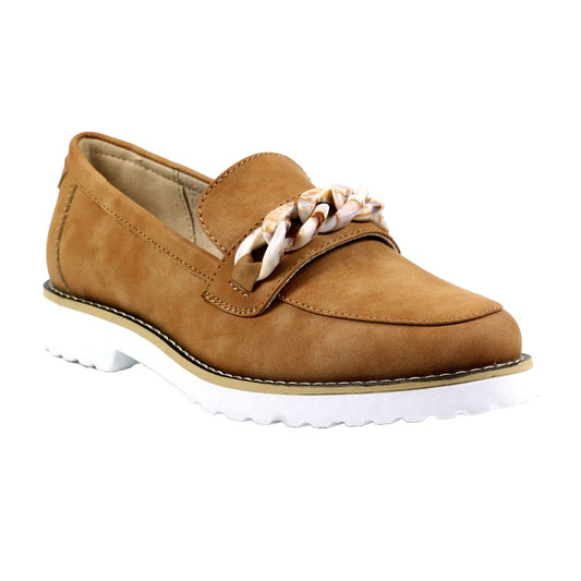 Tan - Front - Lunar Womens-Ladies Noella Shoes