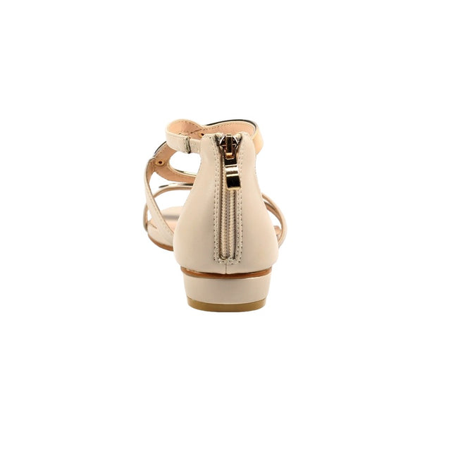 Beige - Back - Lunar Womens-Ladies Girona Sandals