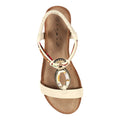 Beige - Lifestyle - Lunar Womens-Ladies Genoa Wedge Sandals