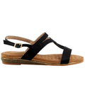 Black - Side - Lunar Womens-Ladies Lisia Sandals
