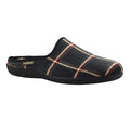 Black - Front - Goodyear Mens Checkmate Checked Mule Slippers